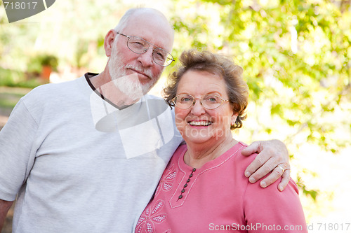 Image of Loving Senior Couple Outdoors