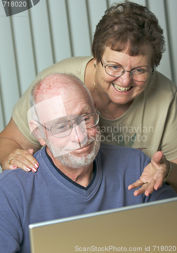 Image of Senior Adults on Laptop Computer