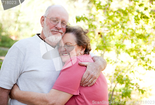 Image of Loving Senior Couple Outdoors