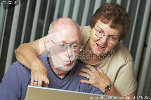 Image of Senior Adults on Laptop Computer