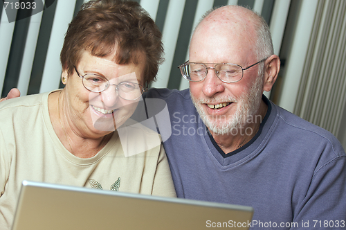 Image of Senior Adults on Laptop Computer