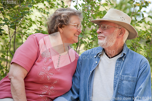 Image of Loving Senior Couple Outdoors