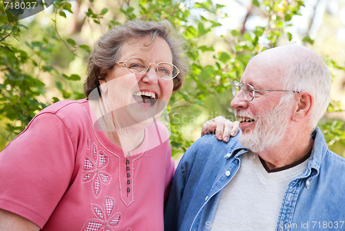 Image of Loving Senior Couple Outdoors