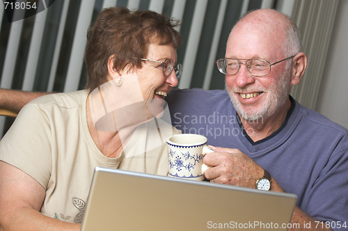 Image of Senior Adults on Laptop Computer