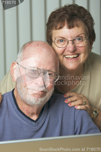 Image of Senior Adults on Laptop Computer