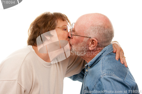 Image of Affectionate Senior Couple Kissing
