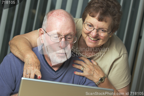 Image of Senior Adults on Laptop Computer