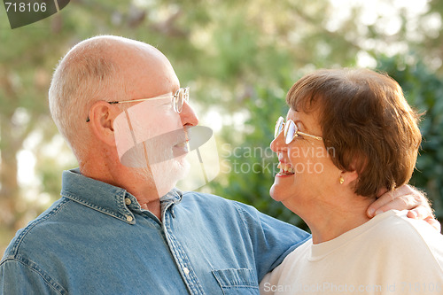 Image of Happy Senior Couple Outdoor Portrait