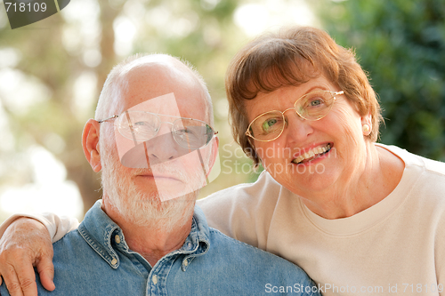 Image of Happy Senior Couple Outdoor Portrait