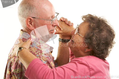 Image of Happy Senior Couple Dancing