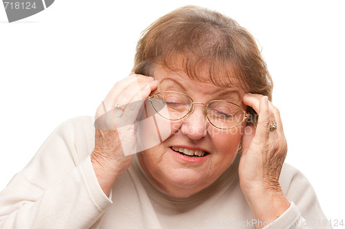 Image of Senior Woman with Aching Head