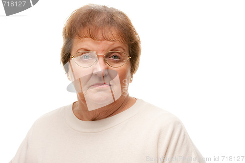 Image of Pensive Attractive Senior Woman
