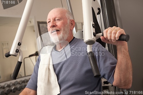 Image of Senior Adult Man in the Gym