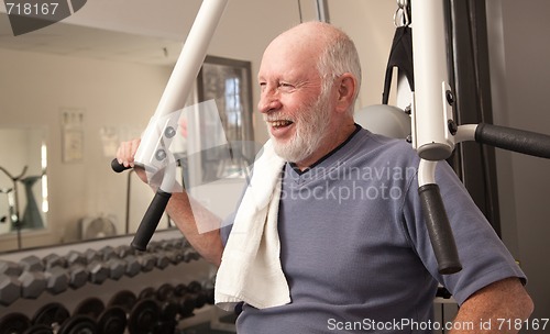 Image of Senior Adult Man in the Gym