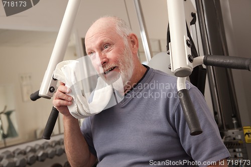 Image of Senior Adult Man in the Gym