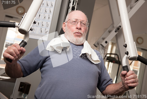 Image of Senior Adult Man in the Gym