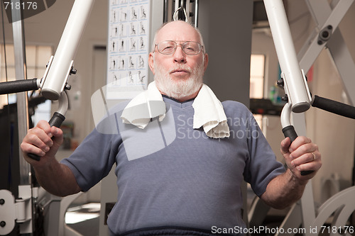 Image of Senior Adult Man in the Gym