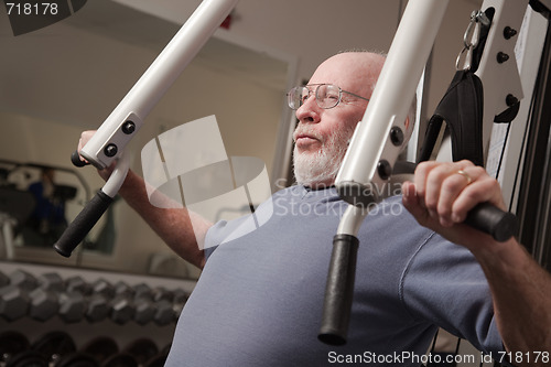 Image of Senior Adult Man in the Gym