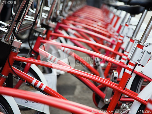 Image of Red bicycles