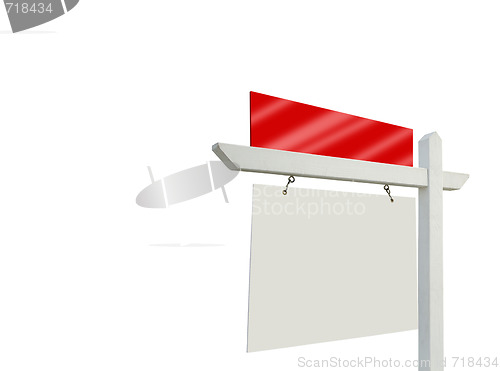 Image of Blank Real Estate Sign Isolated 