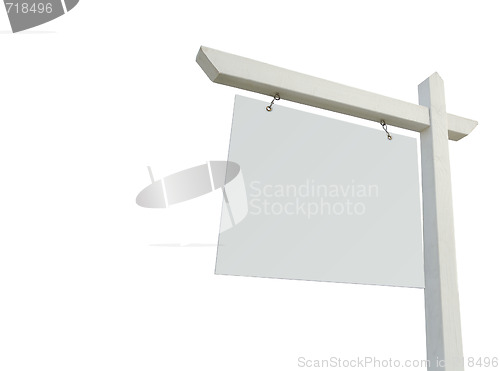 Image of Blank Real Estate Sign Isolated 