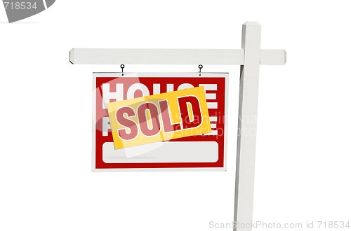 Image of Isolated Sold Home For Sale Sign