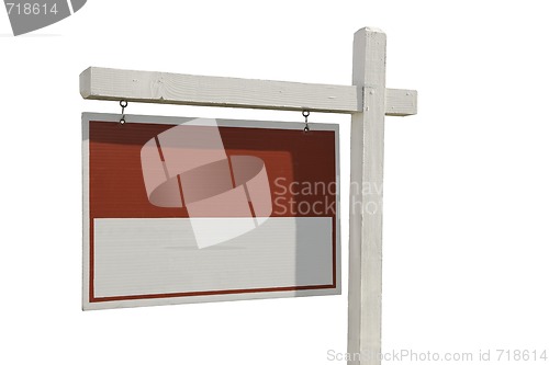 Image of Blank Real Estate Sign Isolated 