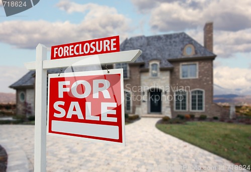 Image of Foreclosure Home For Sale Sign and House