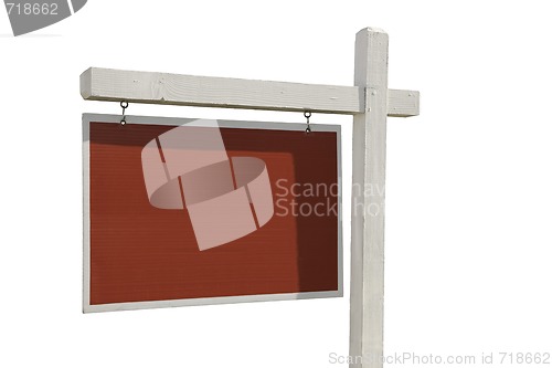 Image of Blank Real Estate Sign Isolated 