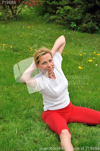 Image of Young woman practising