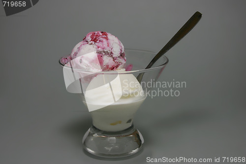 Image of Sundae on grey background