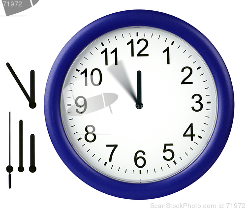 Image of Round clock isolated on white background