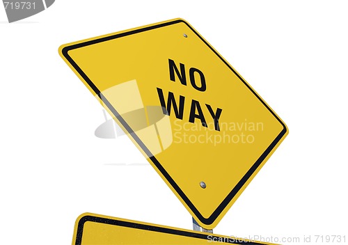 Image of No Way Yellow Road Sign