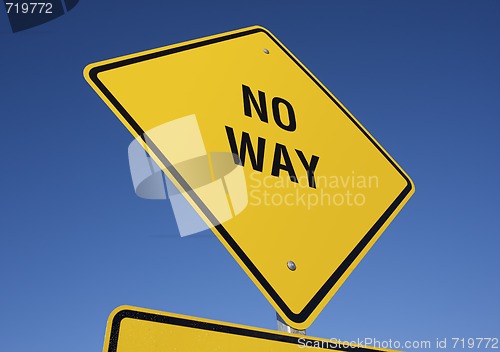 Image of No Way Yellow Road Sign