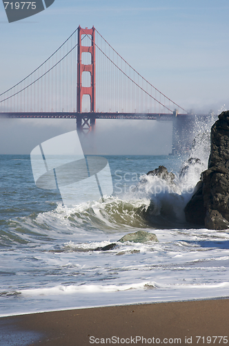 Image of The Golden Gate Bridge in the Morning Fog