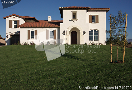 Image of Modern Home in Rural Setting.