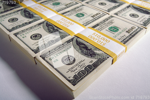 Image of Stacks of One Hundred Dollar Bills