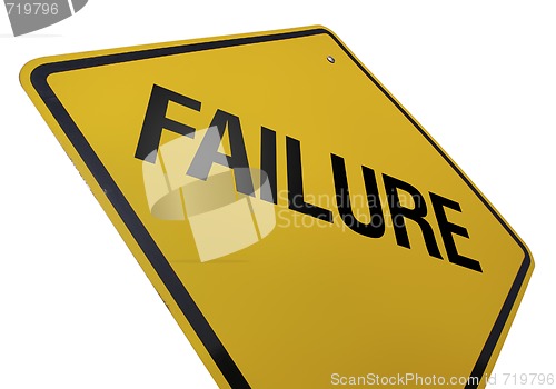 Image of Failure Road Sign Isolated