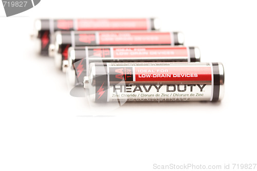 Image of Batteries on White