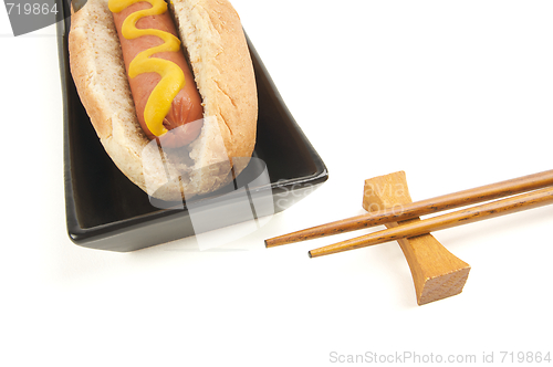 Image of Hot Dog and Chopsticks