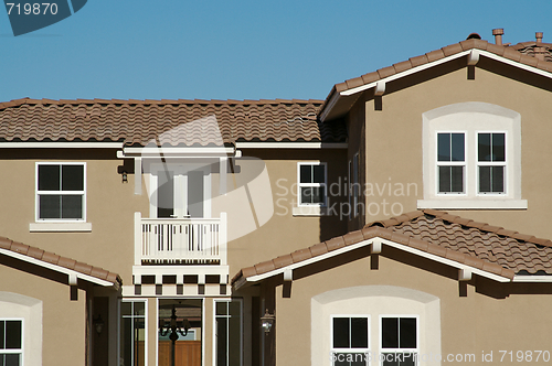 Image of Abstract of New Home Construction Facade