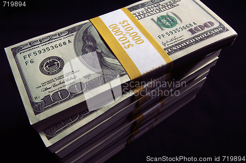 Image of Stacks of One Hundred Dollar Bills