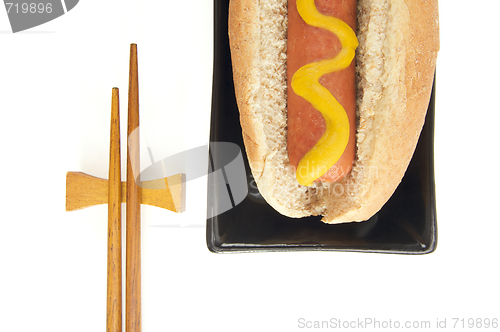 Image of Hot Dog and Chopsticks