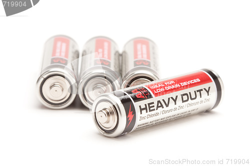 Image of Batteries on White