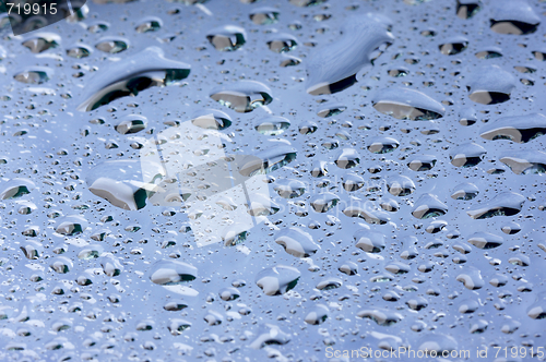 Image of Water Drops on Glass