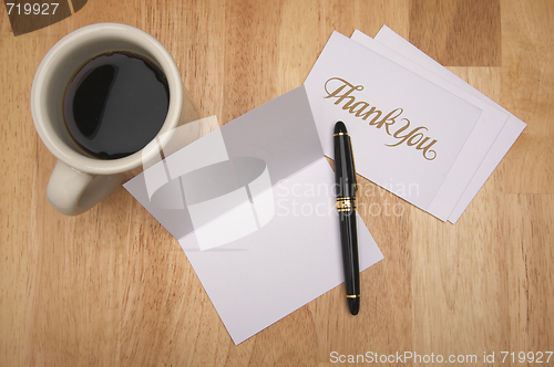 Image of Thank You Note & Coffee
