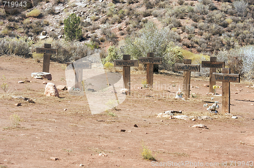 Image of Several Unknown Grave Crosses