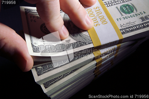 Image of Stacks of One Hundred Dollar Bills