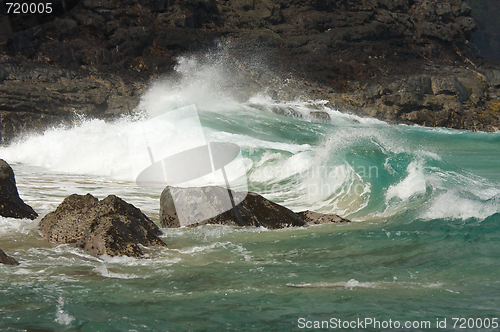 Image of Crashing Wave on the Na Pali Coast