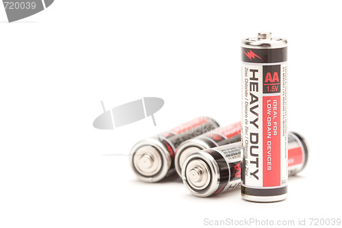 Image of Batteries on White